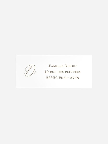 Étiquette expéditeur voeux Scintillement magique