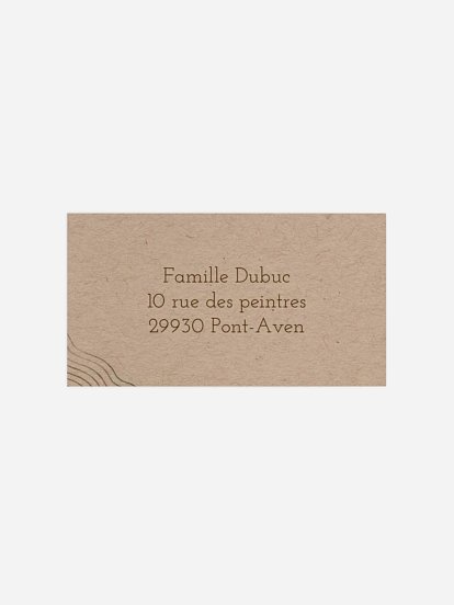 Étiquette destinataire voeux Courrier photo