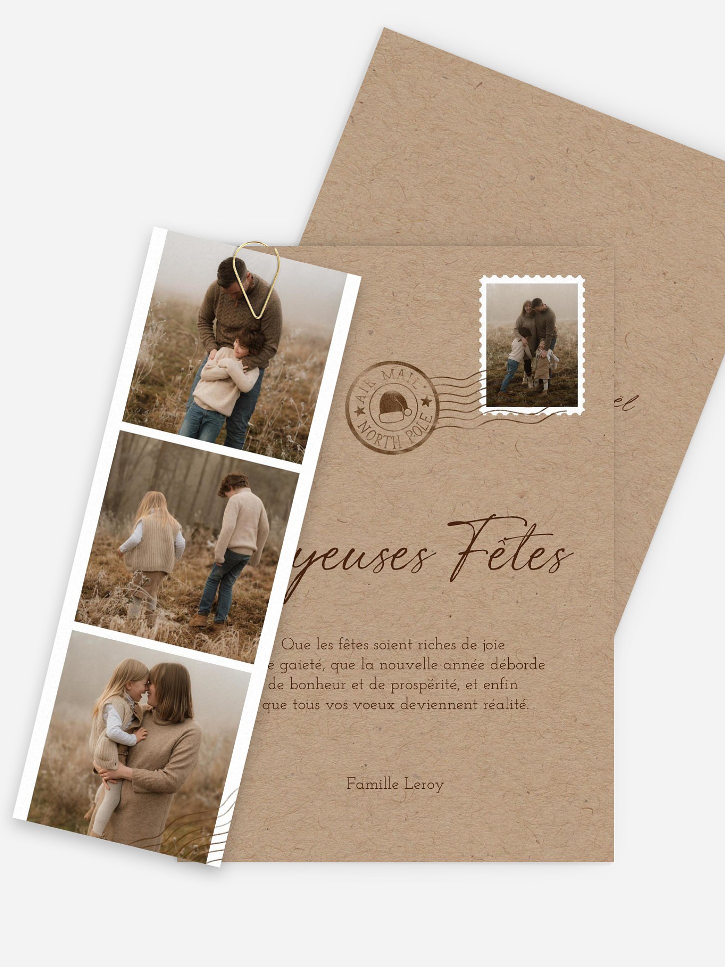 Carte de voeux Courrier photo