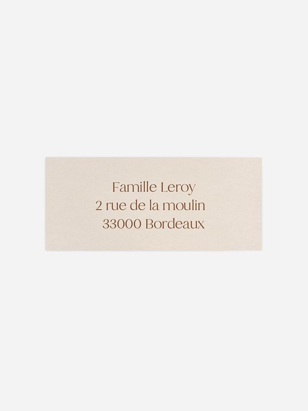 Étiquette expéditeur voeux Moments de joie