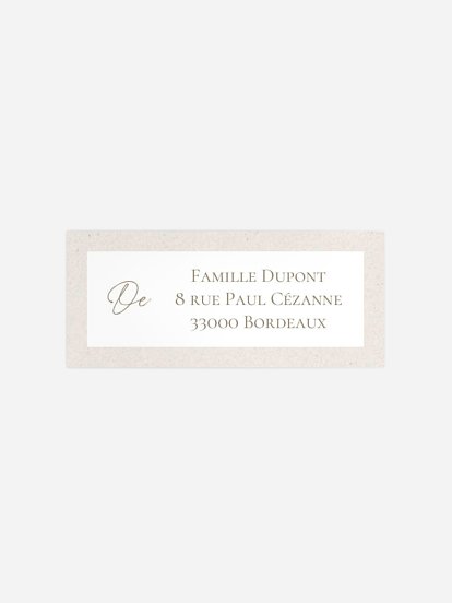 Étiquette expéditeur voeux Courrier de Noël