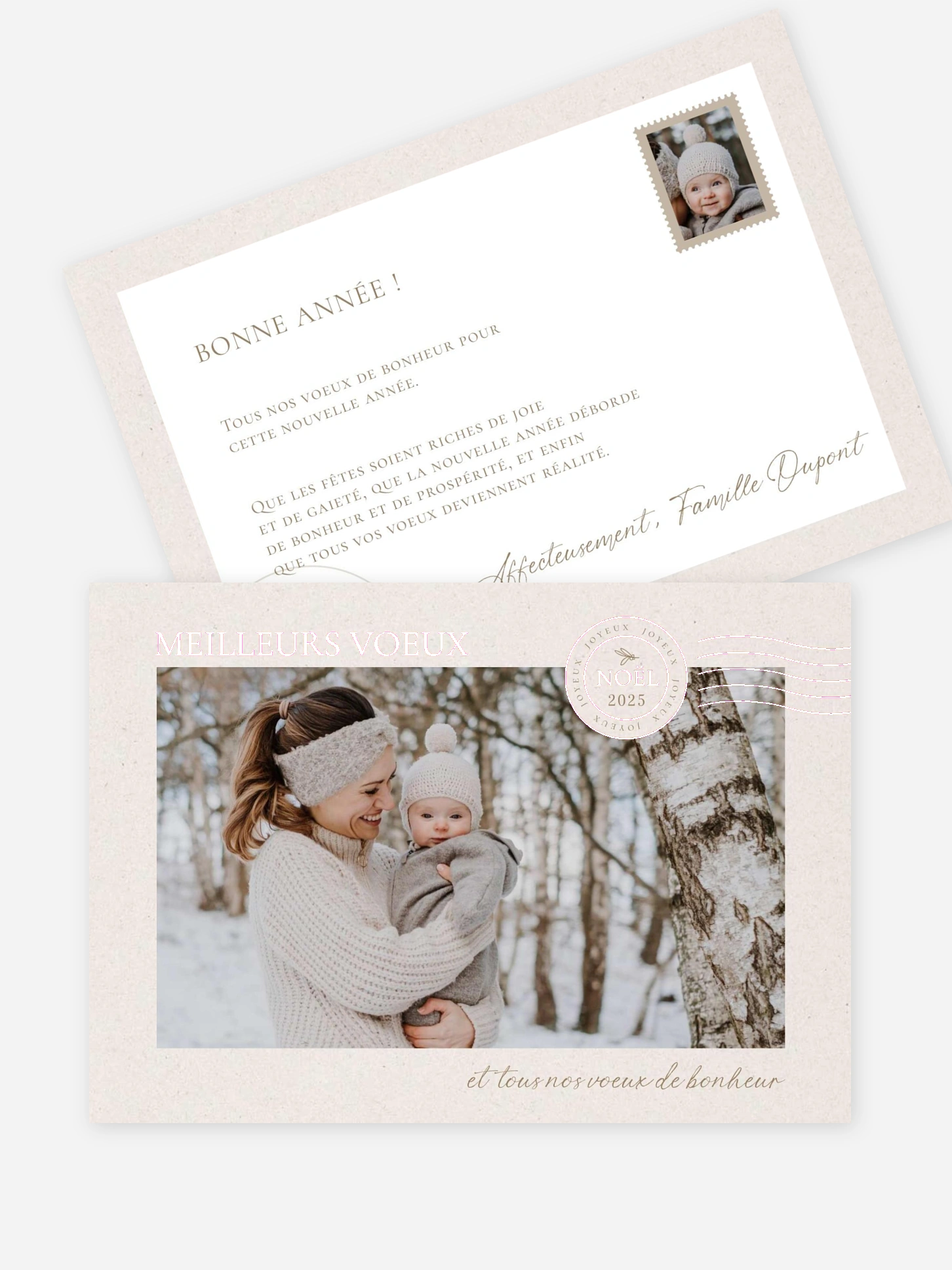 Carte de Noël Courrier de Noël