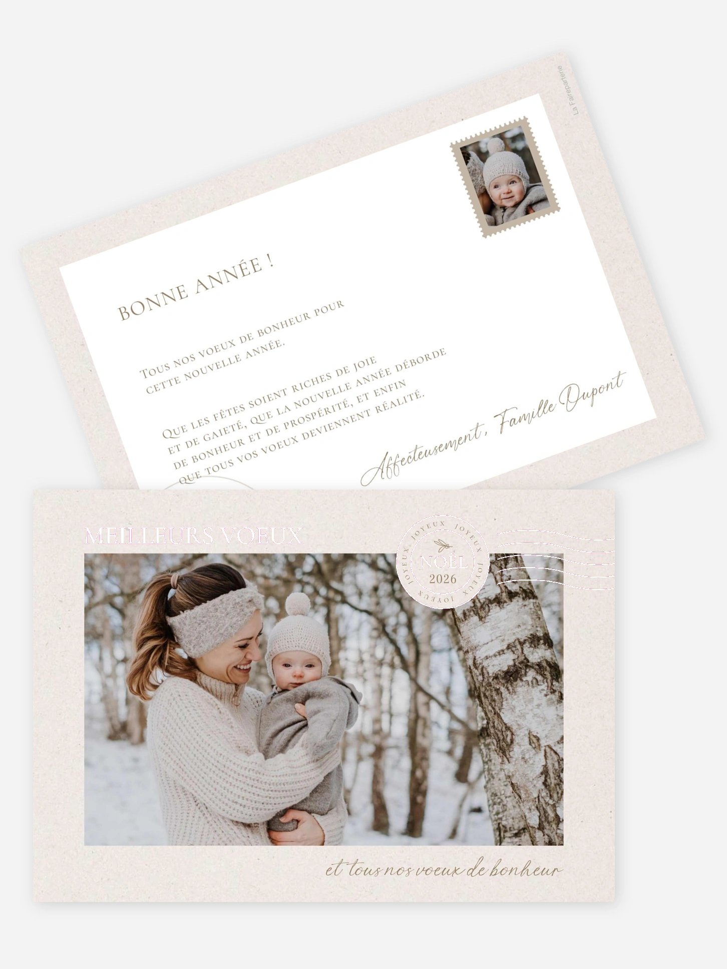 Carte de Noël Courrier de Noël