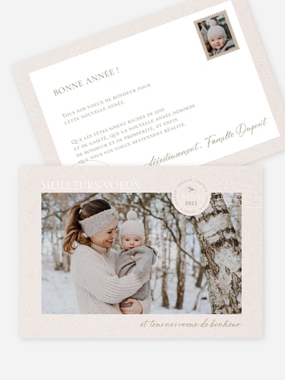 Carte de Noël Courrier de Noël