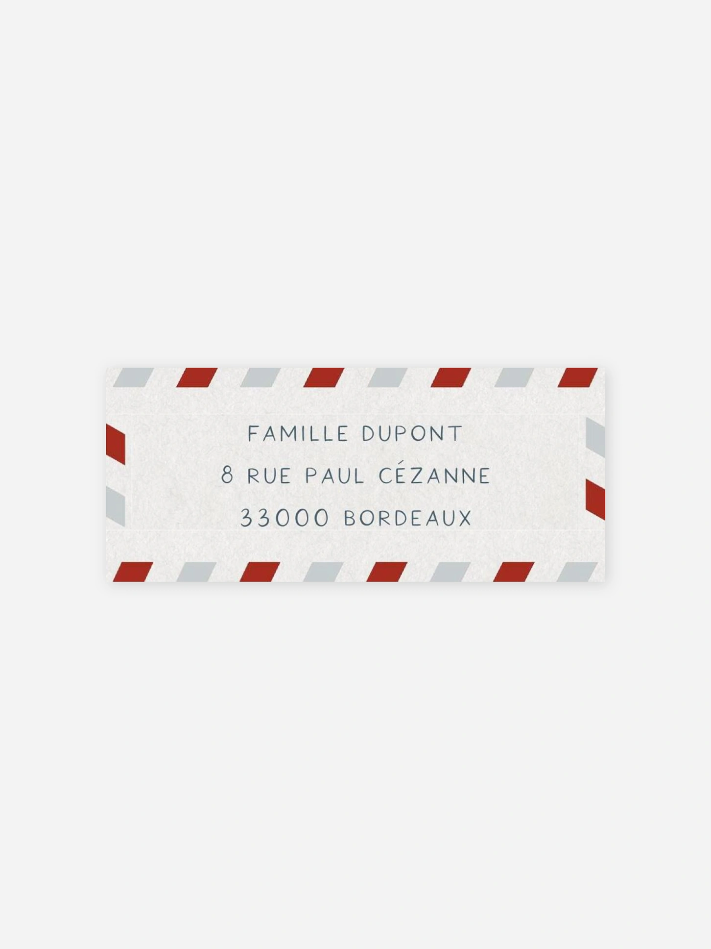 Étiquette expéditeur voeux Lettre de Noël