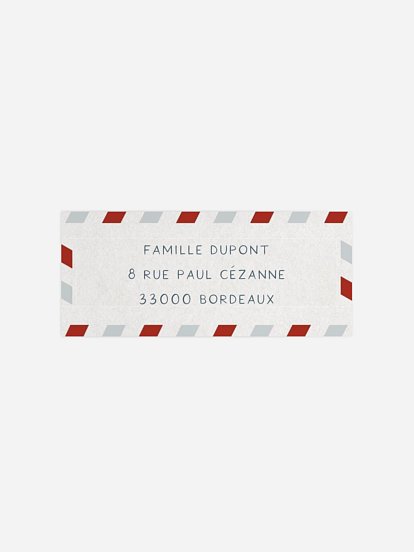 Étiquette expéditeur voeux Lettre de Noël