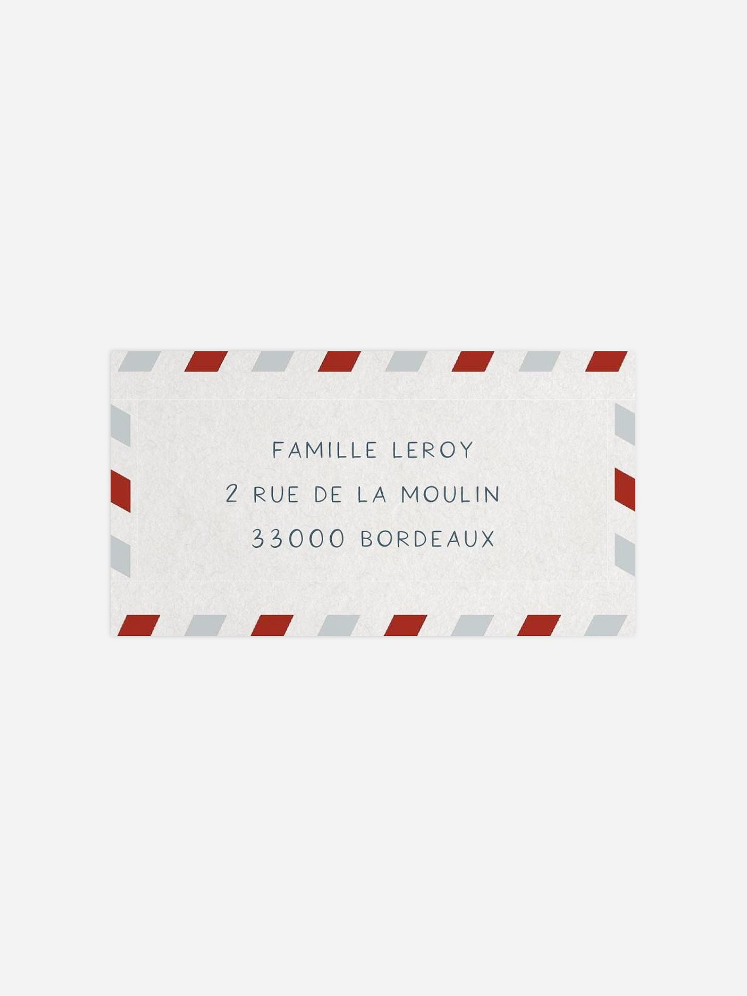 Étiquette destinataire voeux Lettre de Noël