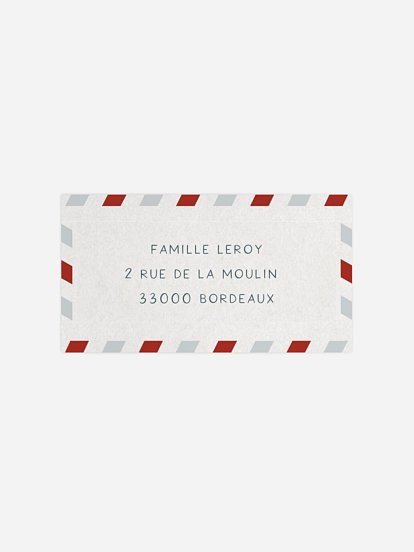 Étiquette destinataire voeux Lettre de Noël