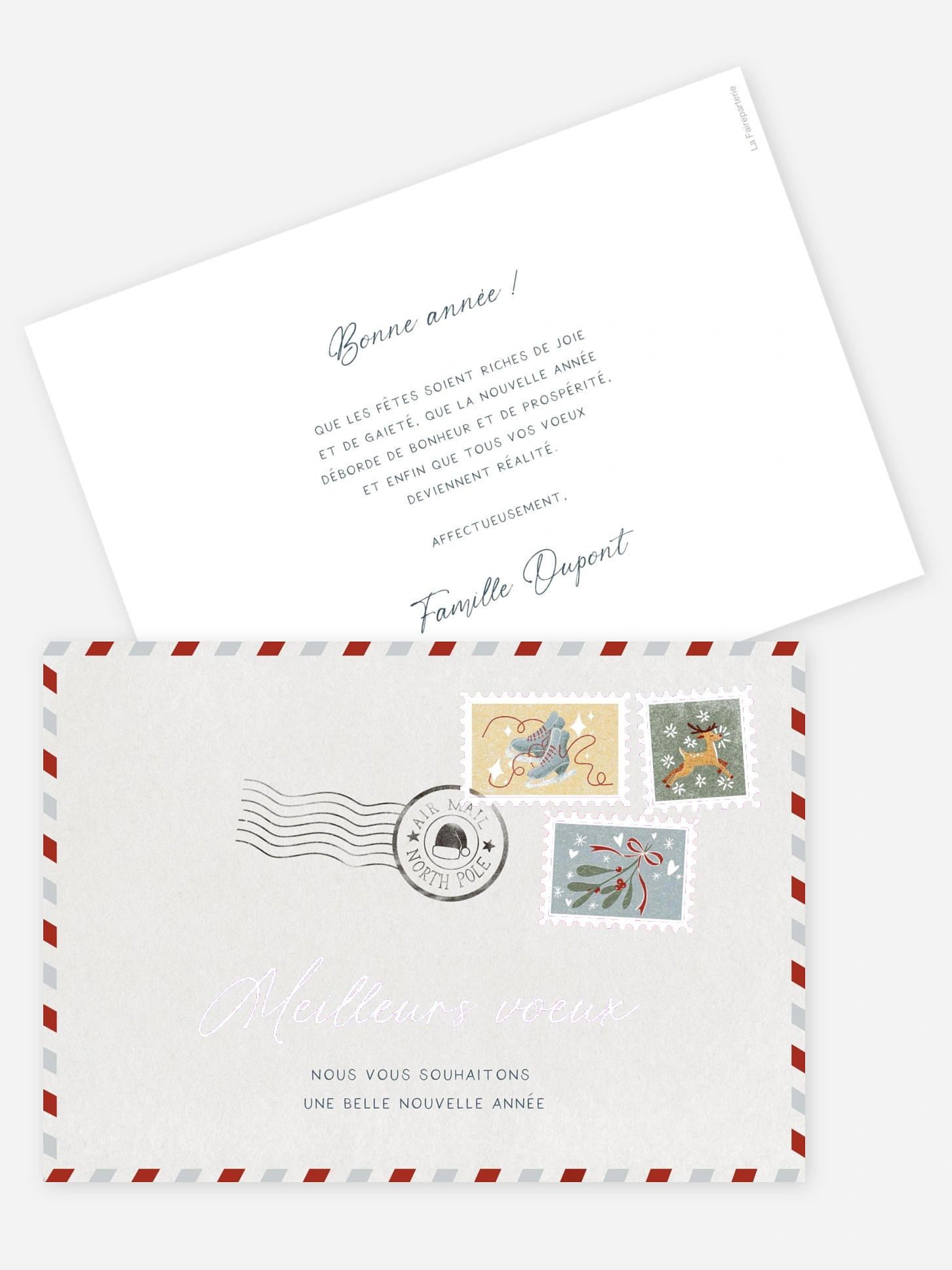 Carte de voeux Lettre de Noël