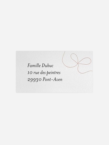 Étiquette destinataire voeux Bonheur de noël