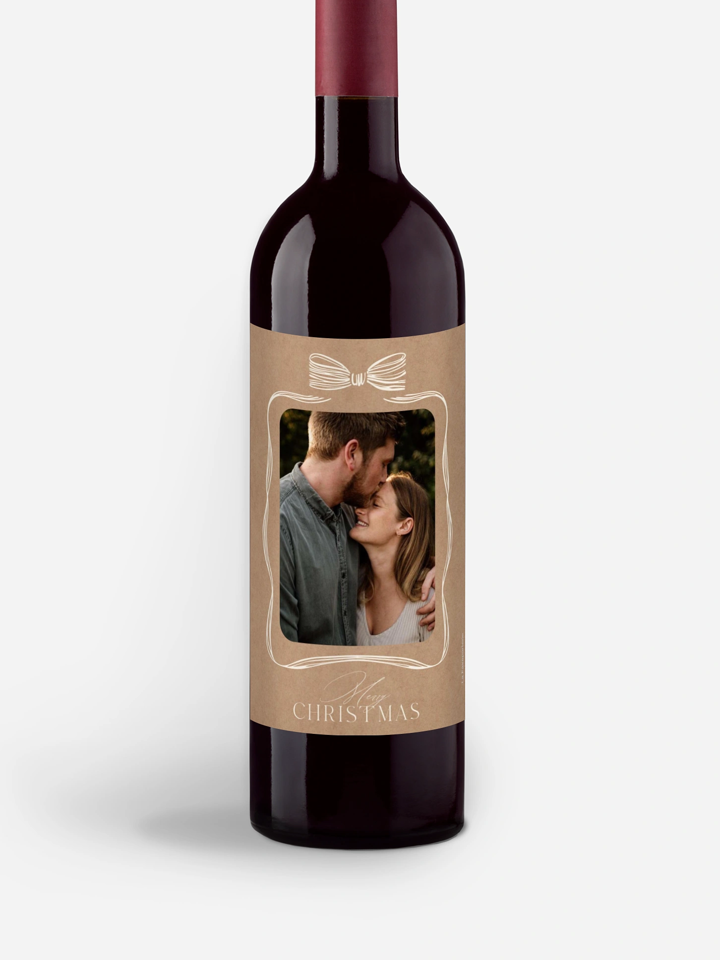 Étiquette pour bouteille L'amour enveloppé (Vernis)