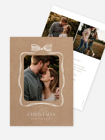 Carte de Noël L'amour enveloppé