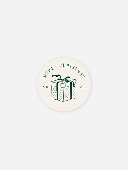 Étiquette cadeau Noël Sapin Festif