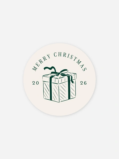 Étiquette cadeau Noël Sapin Festif