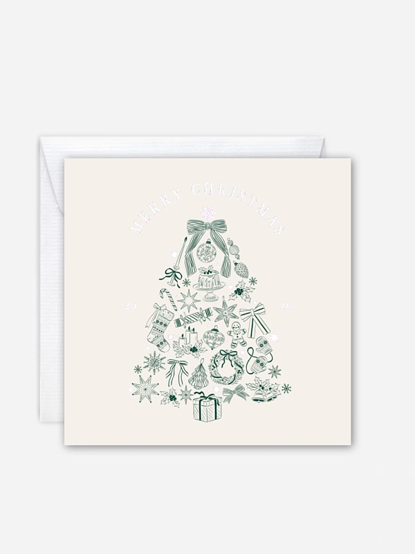 Carte de voeux Sapin Festif
