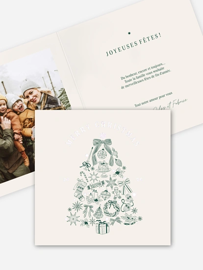 Carte de voeux Sapin Festif