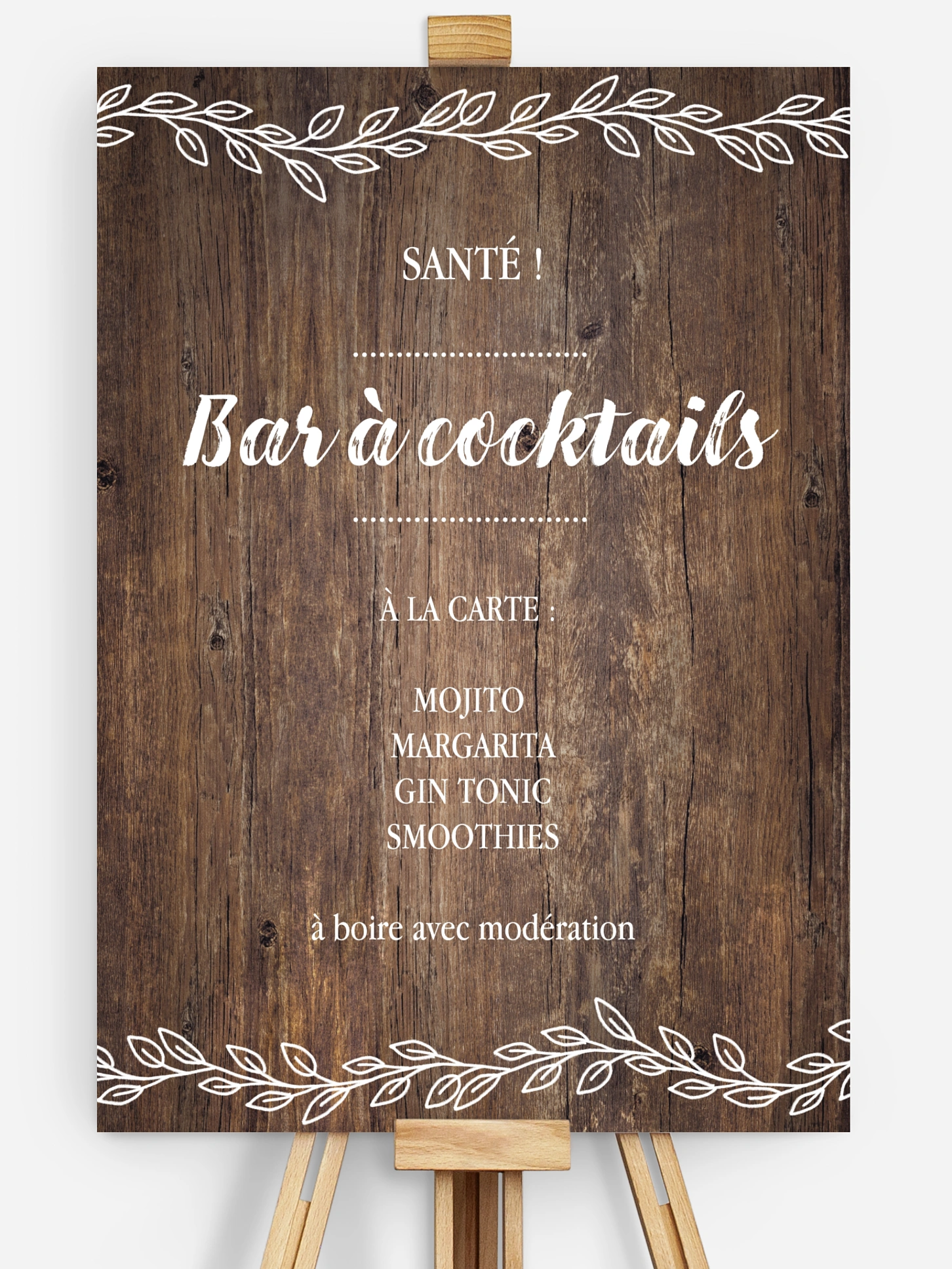 Affiche cocktail Joli bois