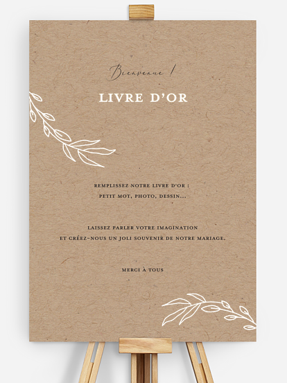 Affiche livre d'or mariage Poésie
