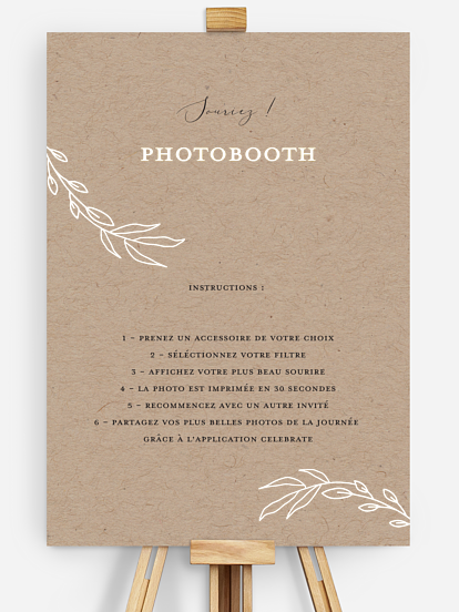 Affiche photobooth mariage Poésie