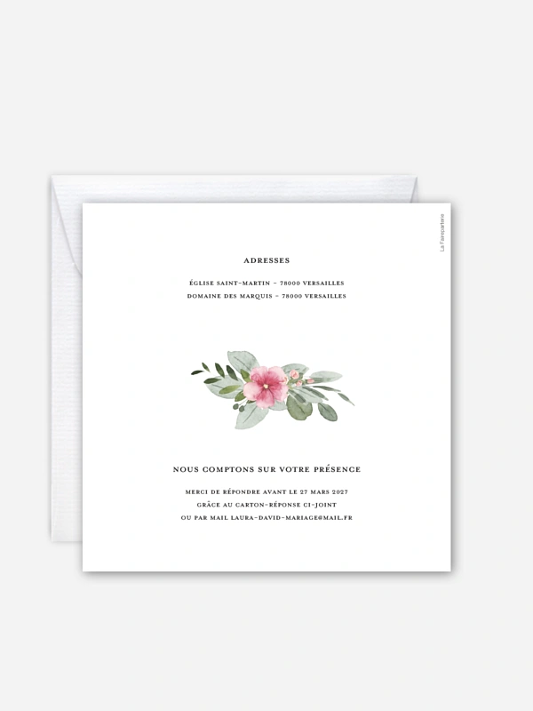 Faire-part de mariage Couronne rosalie