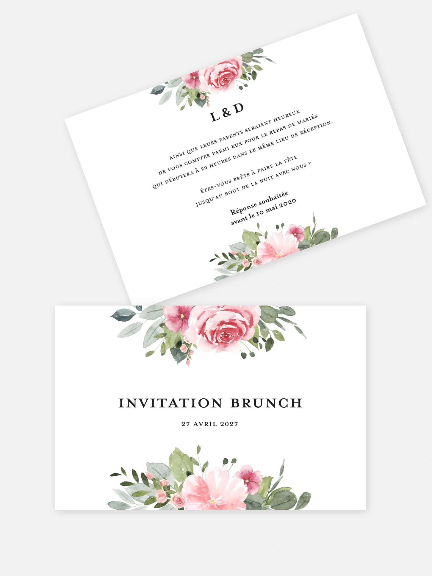 Carte brunch Couronne rosalie