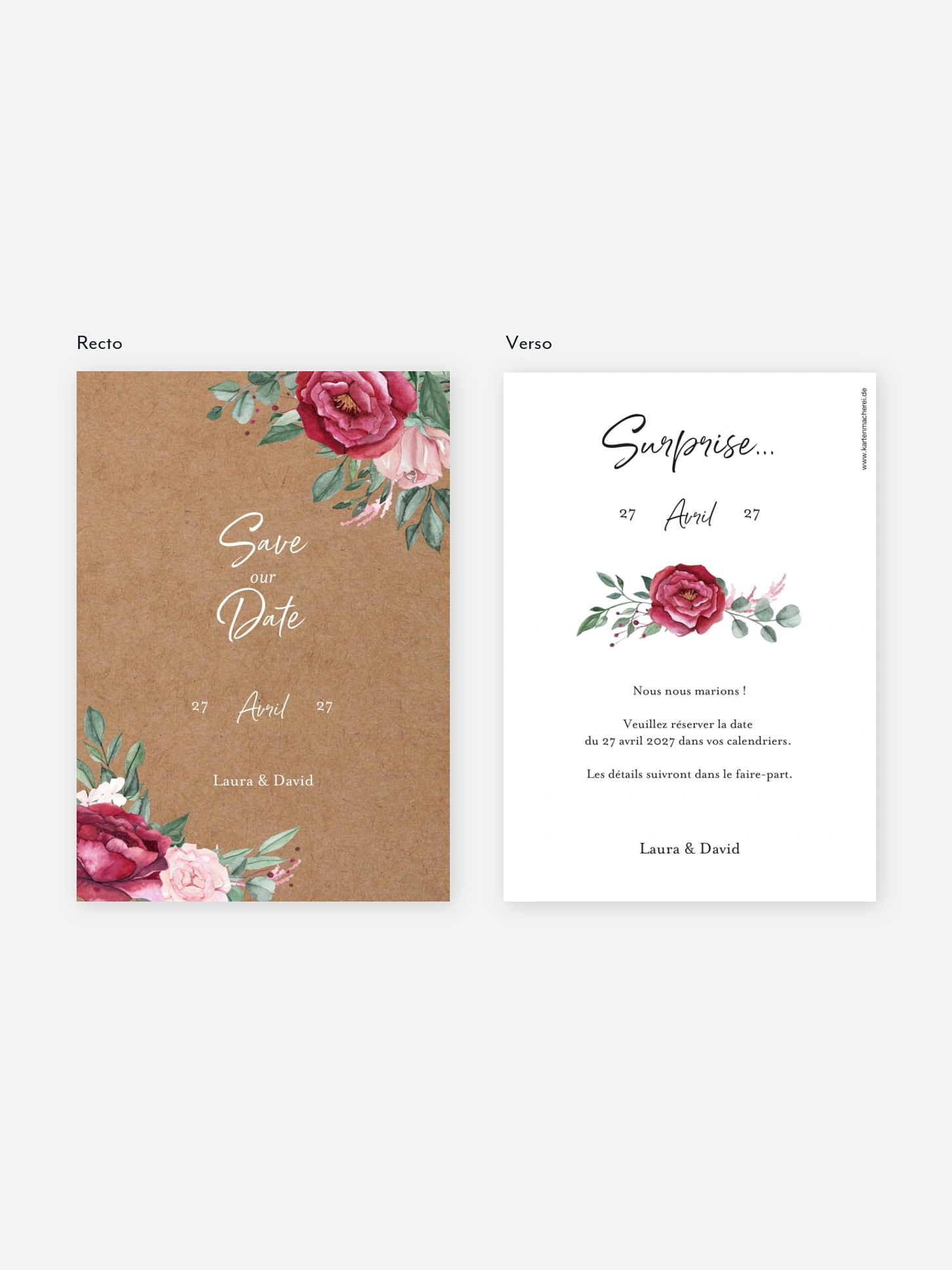 Save the date Rustic rose