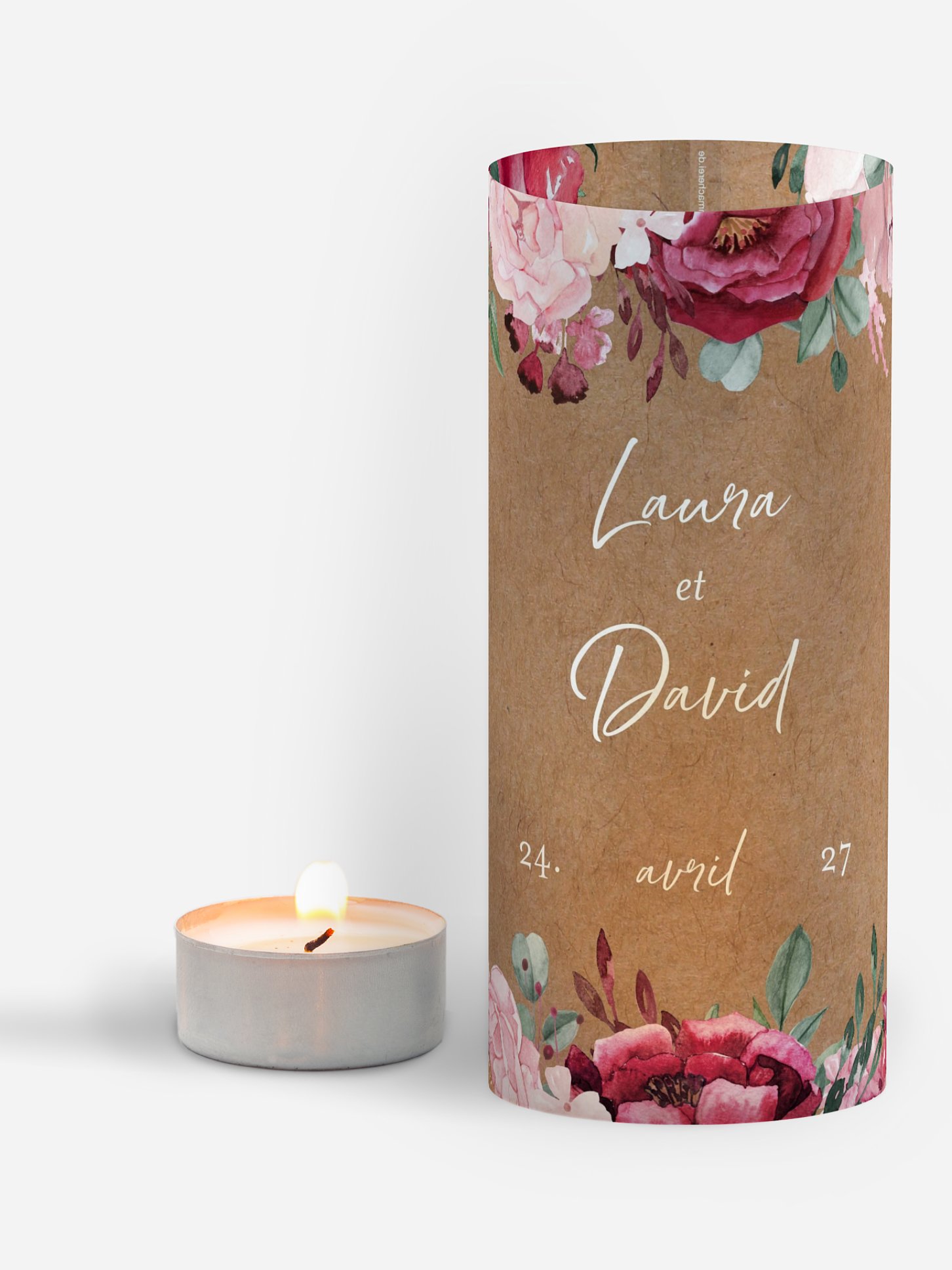 Photophore Rustic rose