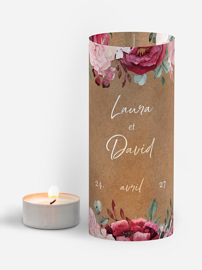 Photophore Rustic rose