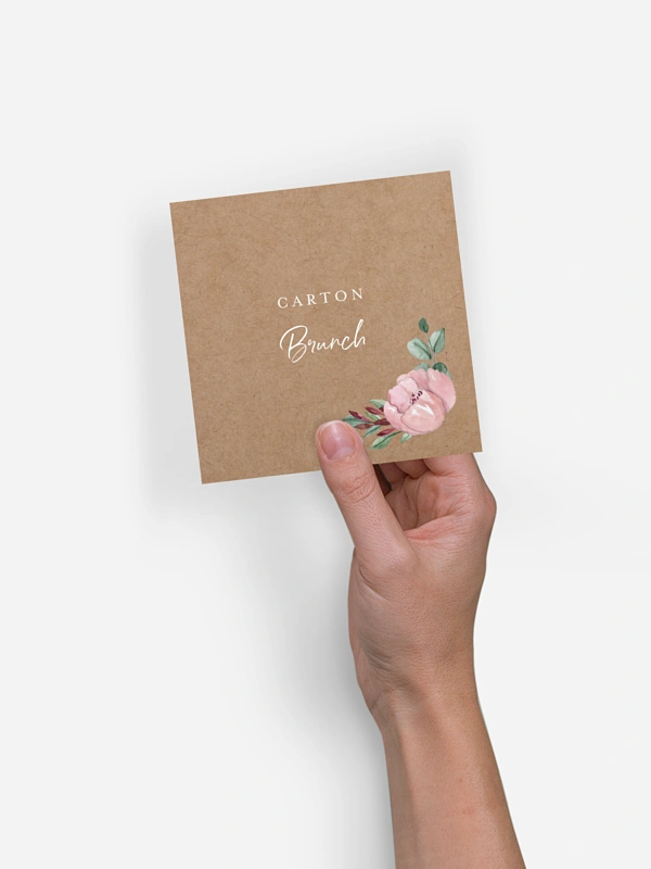Carte brunch Rustic rose