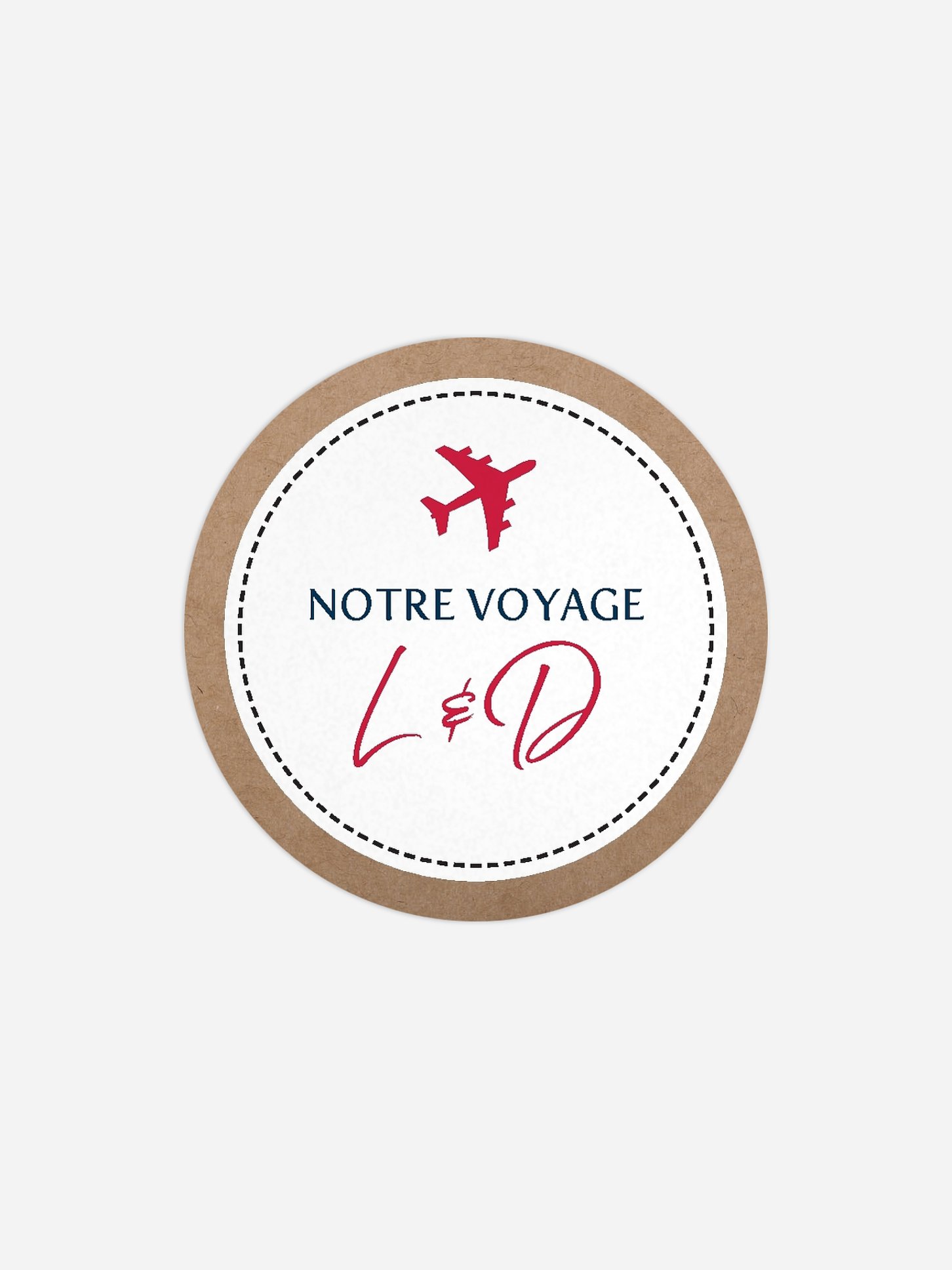 Étiquette cadeau mariage Merveilleux voyage