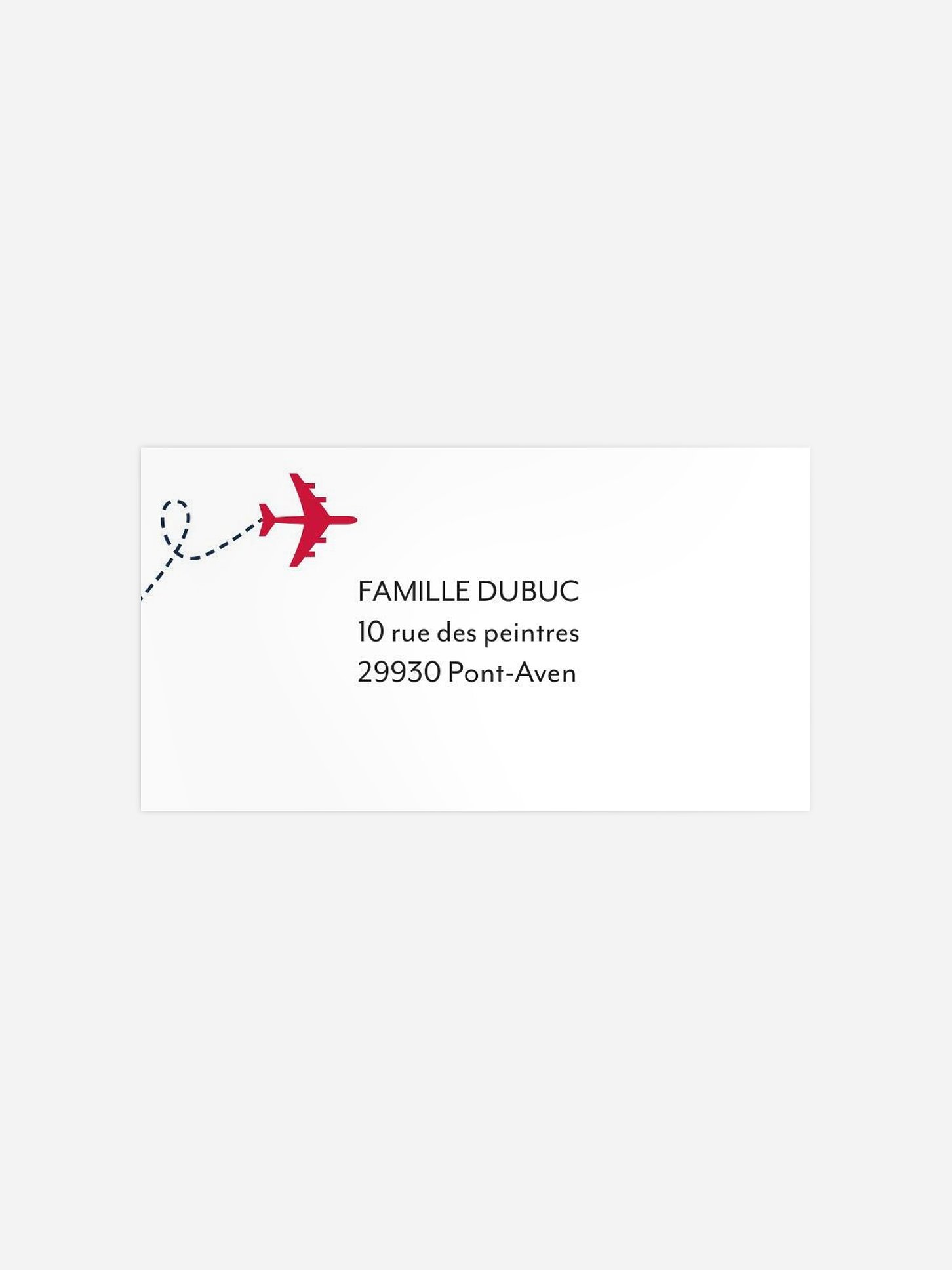 Étiquette destinataire mariage Merveilleux voyage