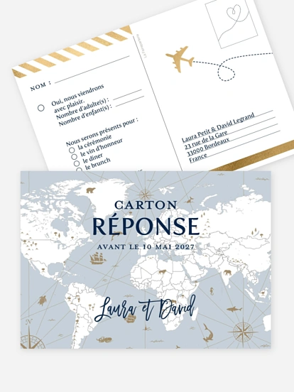 Carton réponse Embarquement magique