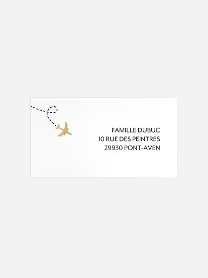 Étiquette destinataire mariage Embarquement magique