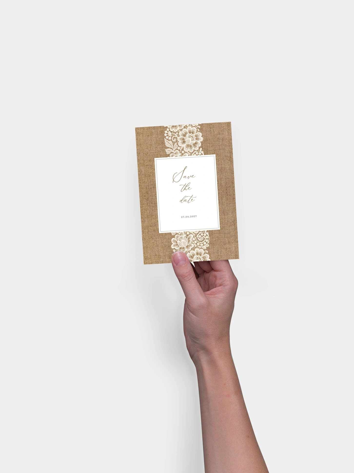 Save the date Jute et dentelle