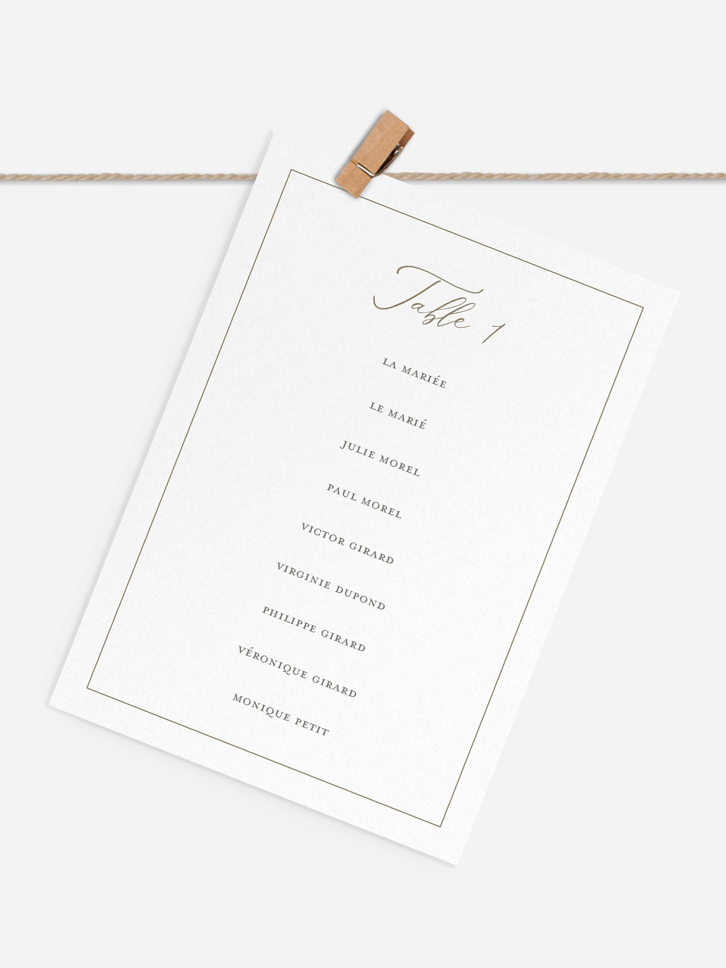 Cartons plan de table mariage Jute et dentelle