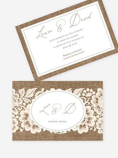 Jute et dentelle Jute et dentelle