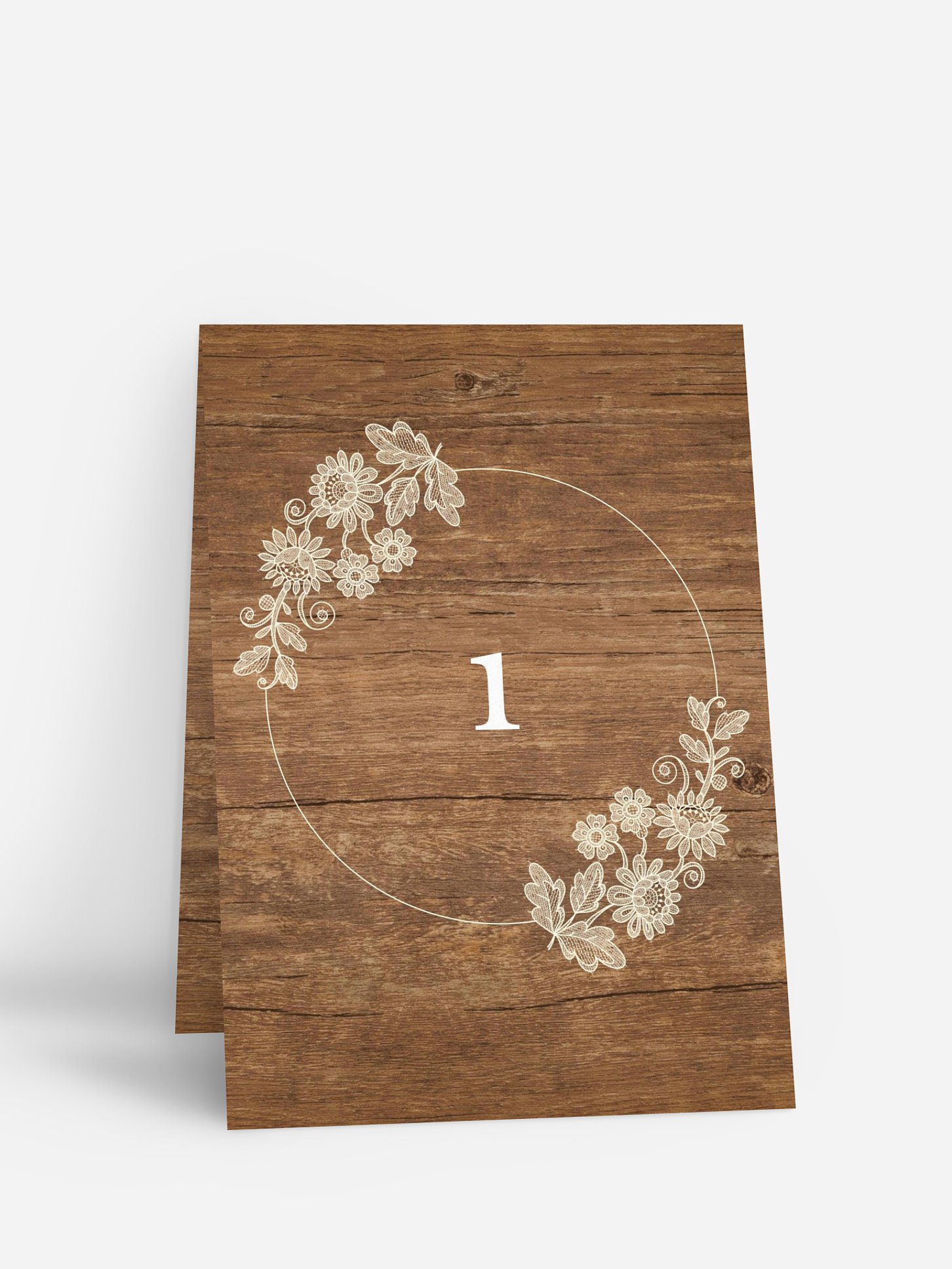 Numéro de table mariage Dentelle de bois