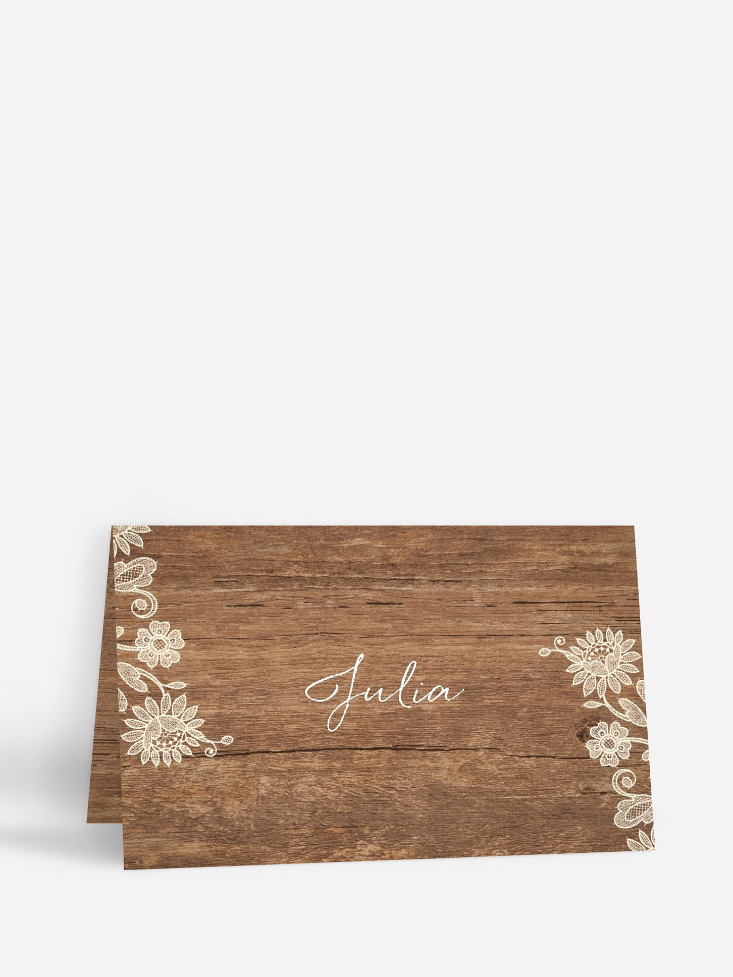 Marque-place mariage Dentelle de bois