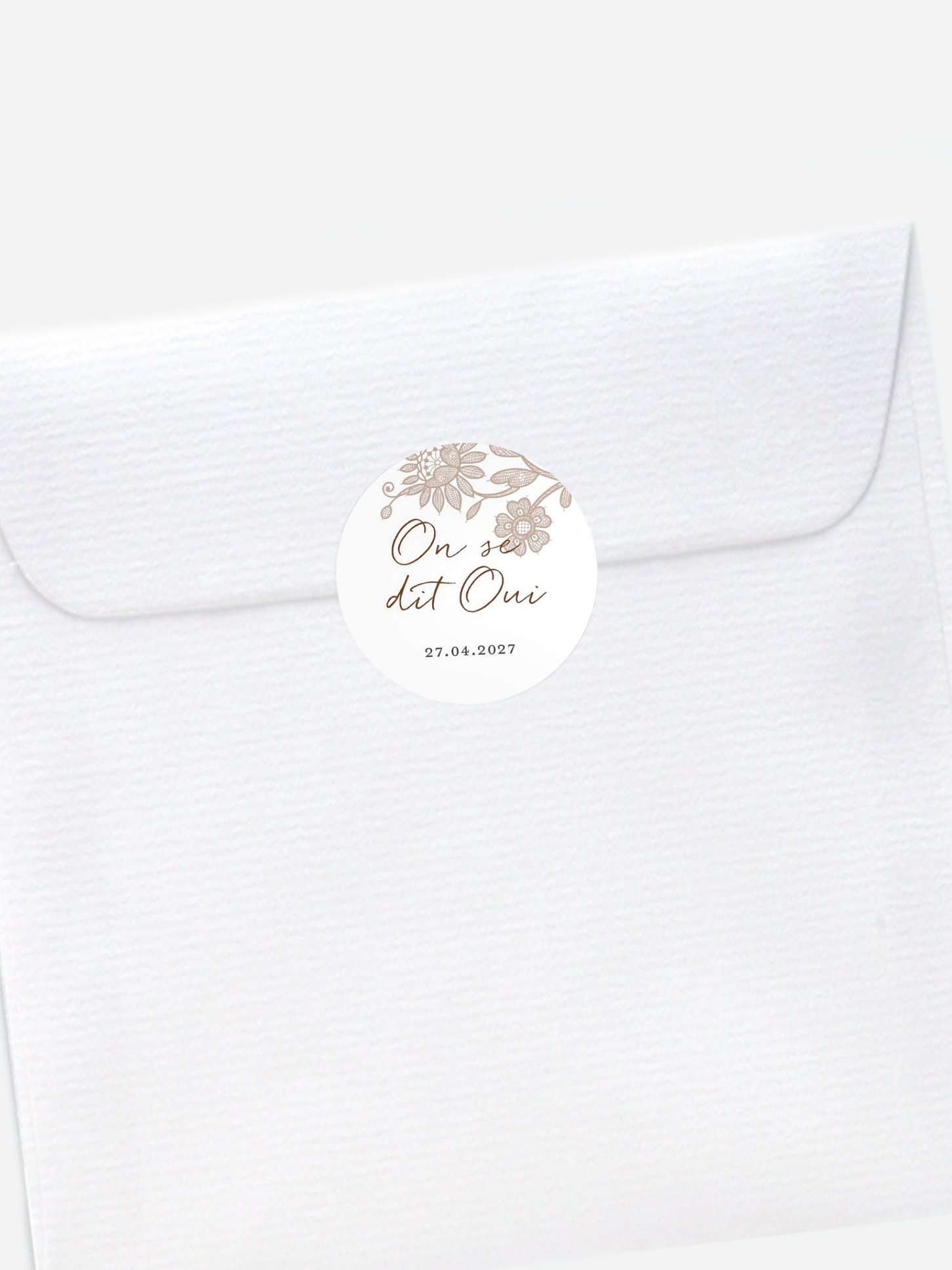 Stickers mariage Dentelle de bois