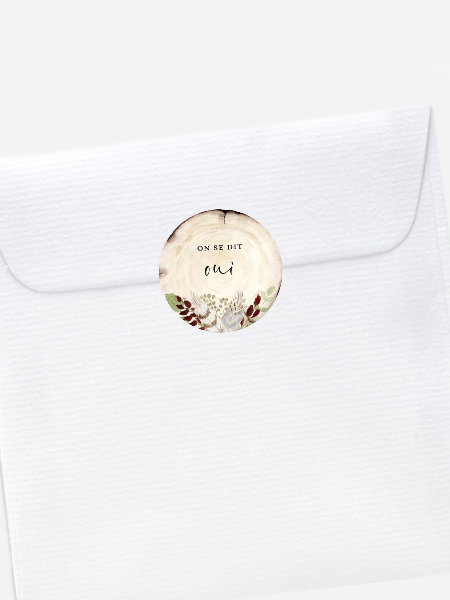 Stickers mariage Amour des bois effet kraft