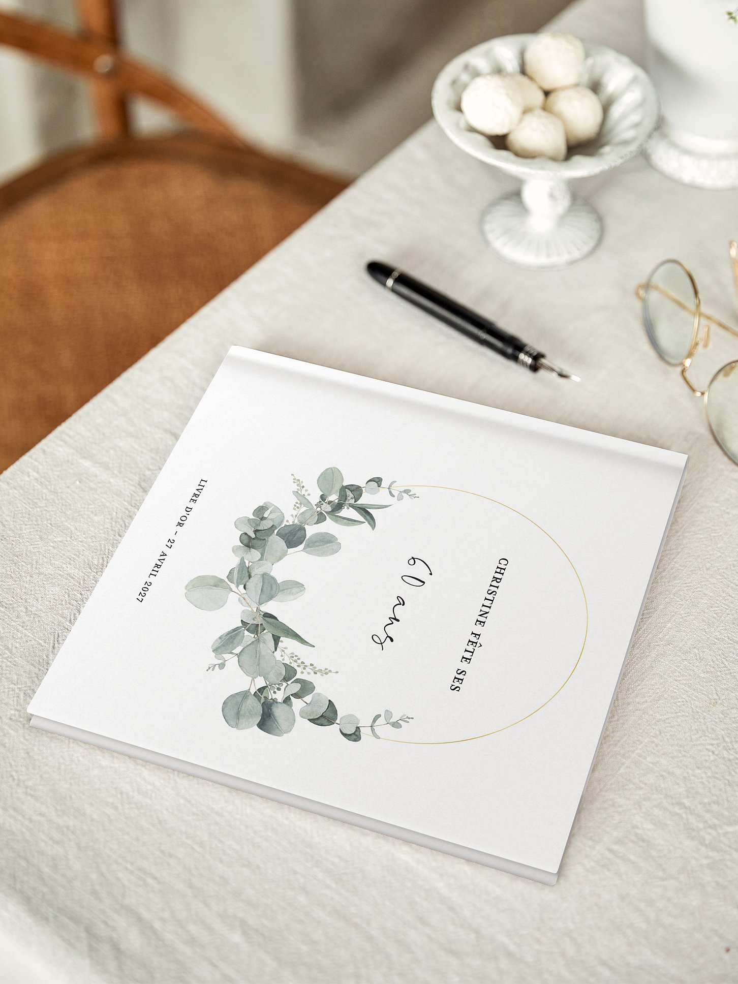 Livre d'or anniversaire Eucalyptus Love
