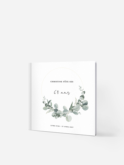 Livre d'or anniversaire Eucalyptus Love