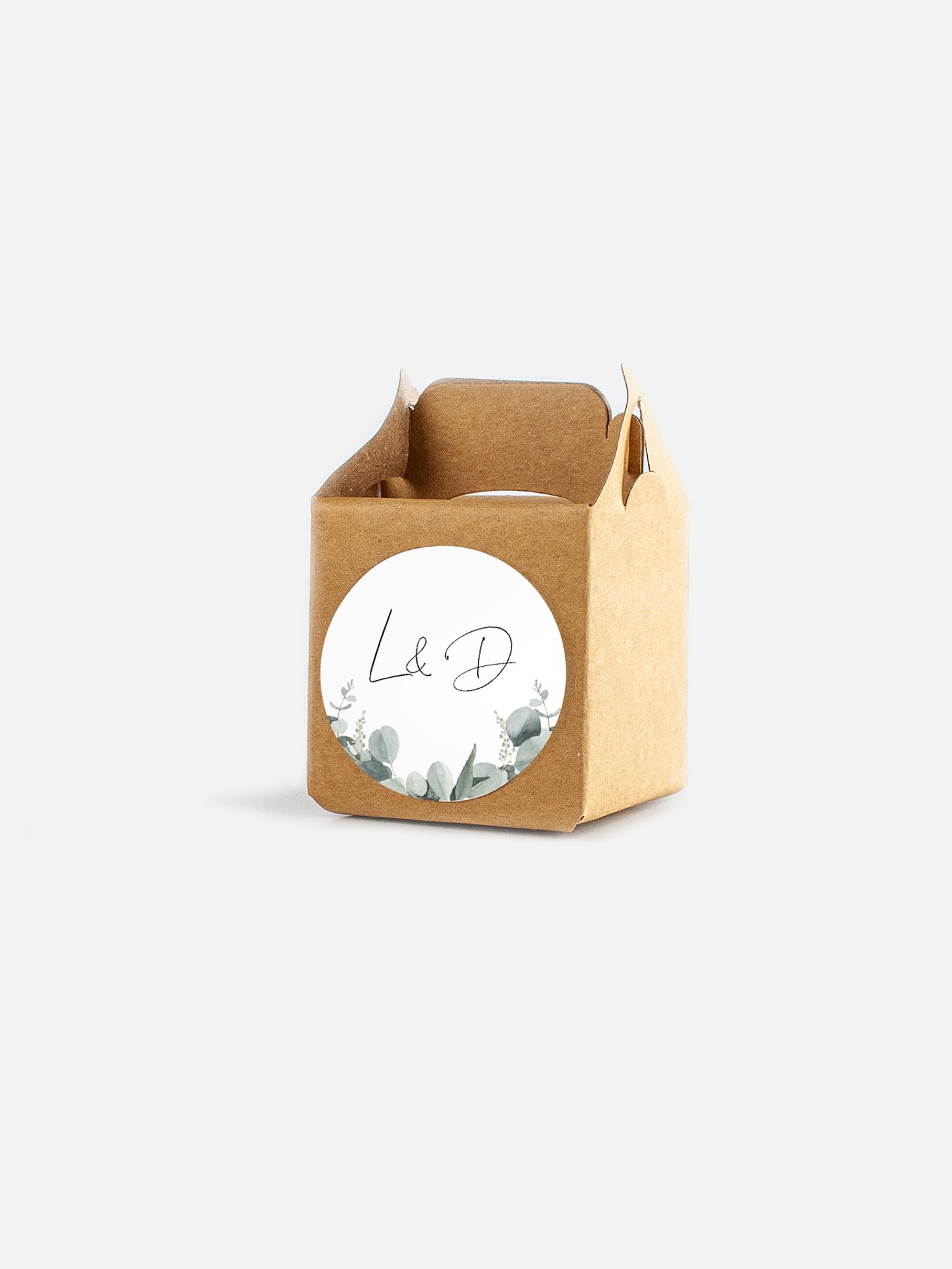Étiquette cadeau mariage Eucalyptus Love