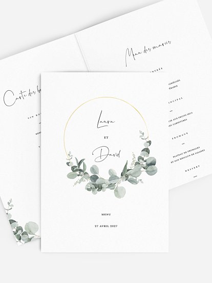 Menu mariage Eucalyptus Love