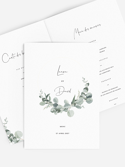 Menu mariage Eucalyptus Love