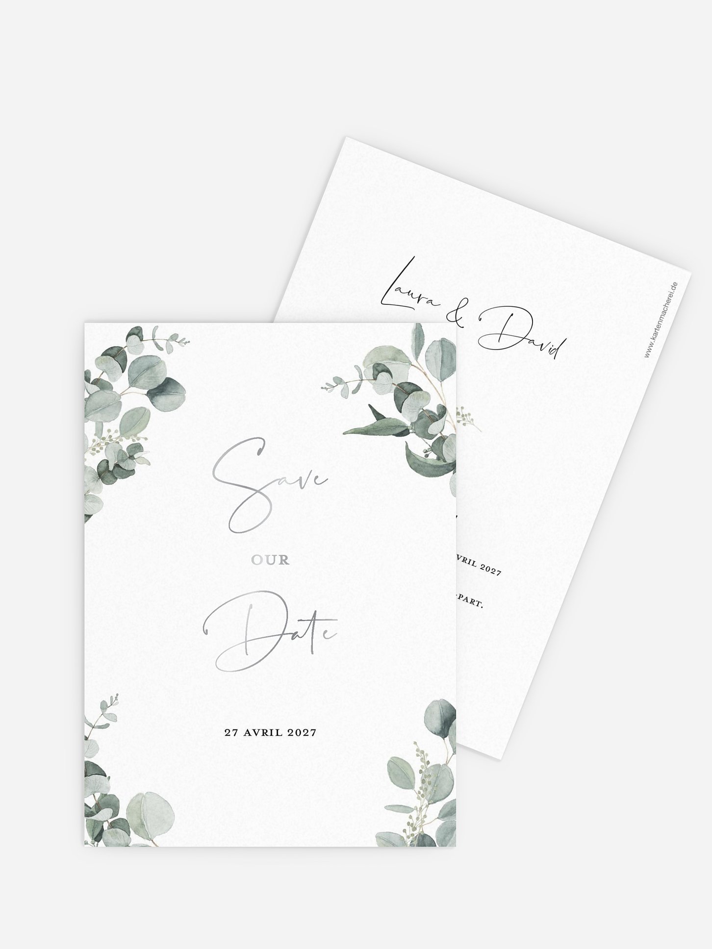 Save the date Eucalyptus Love