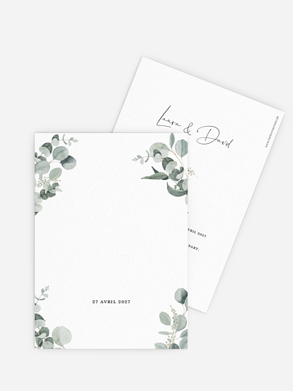 Save the date Eucalyptus Love