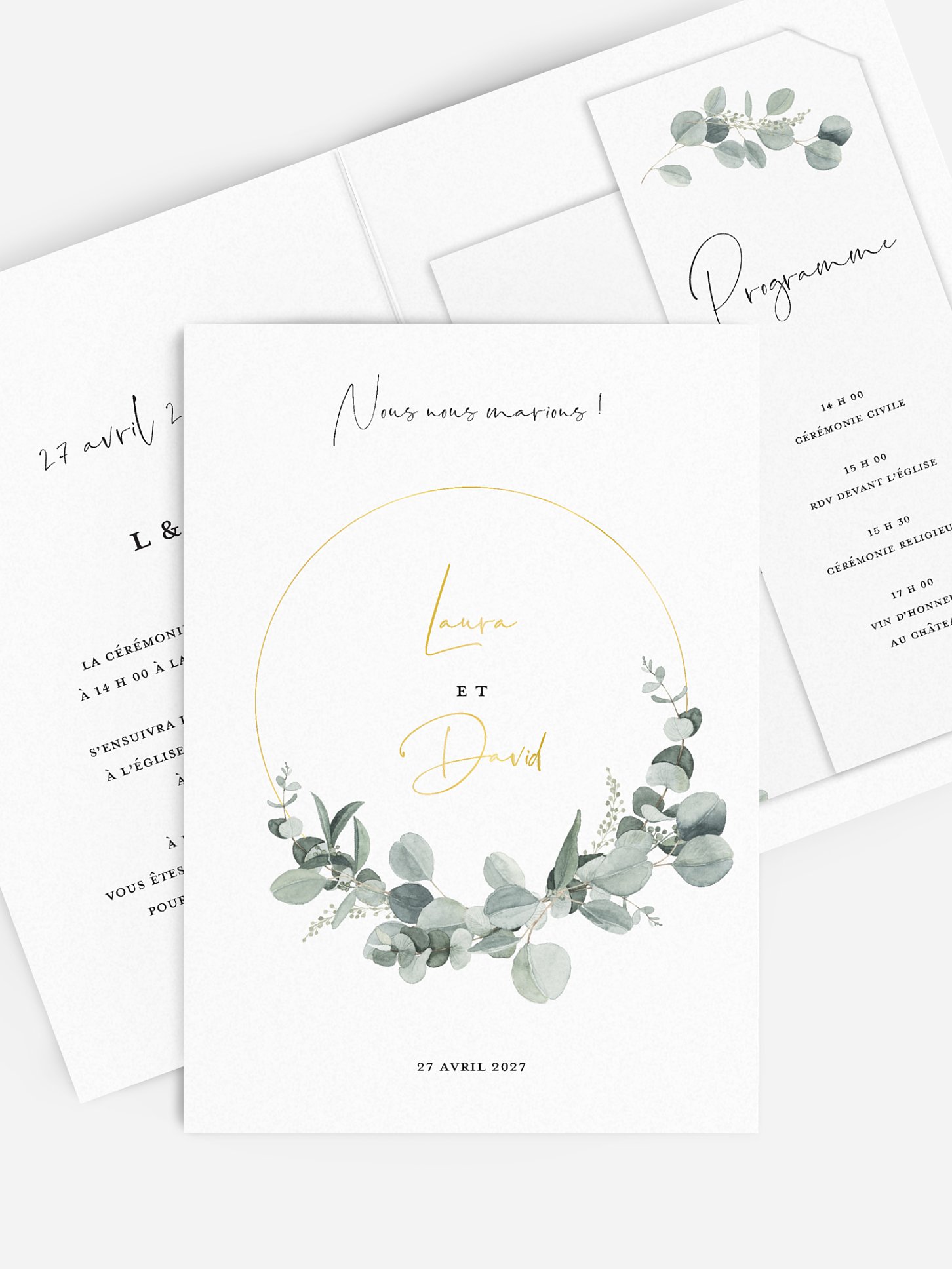 Faire-part de mariage Eucalyptus Love