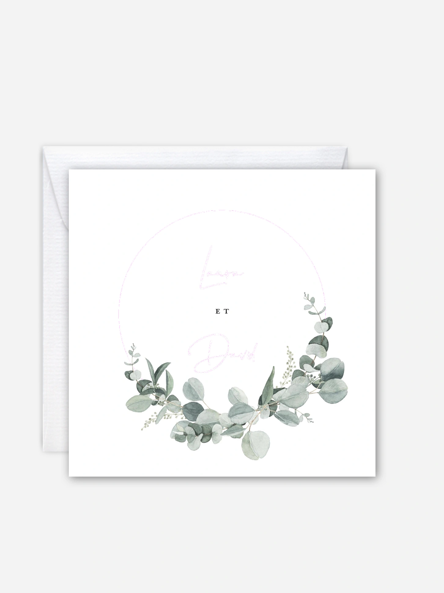 Faire-part de mariage Eucalyptus Love