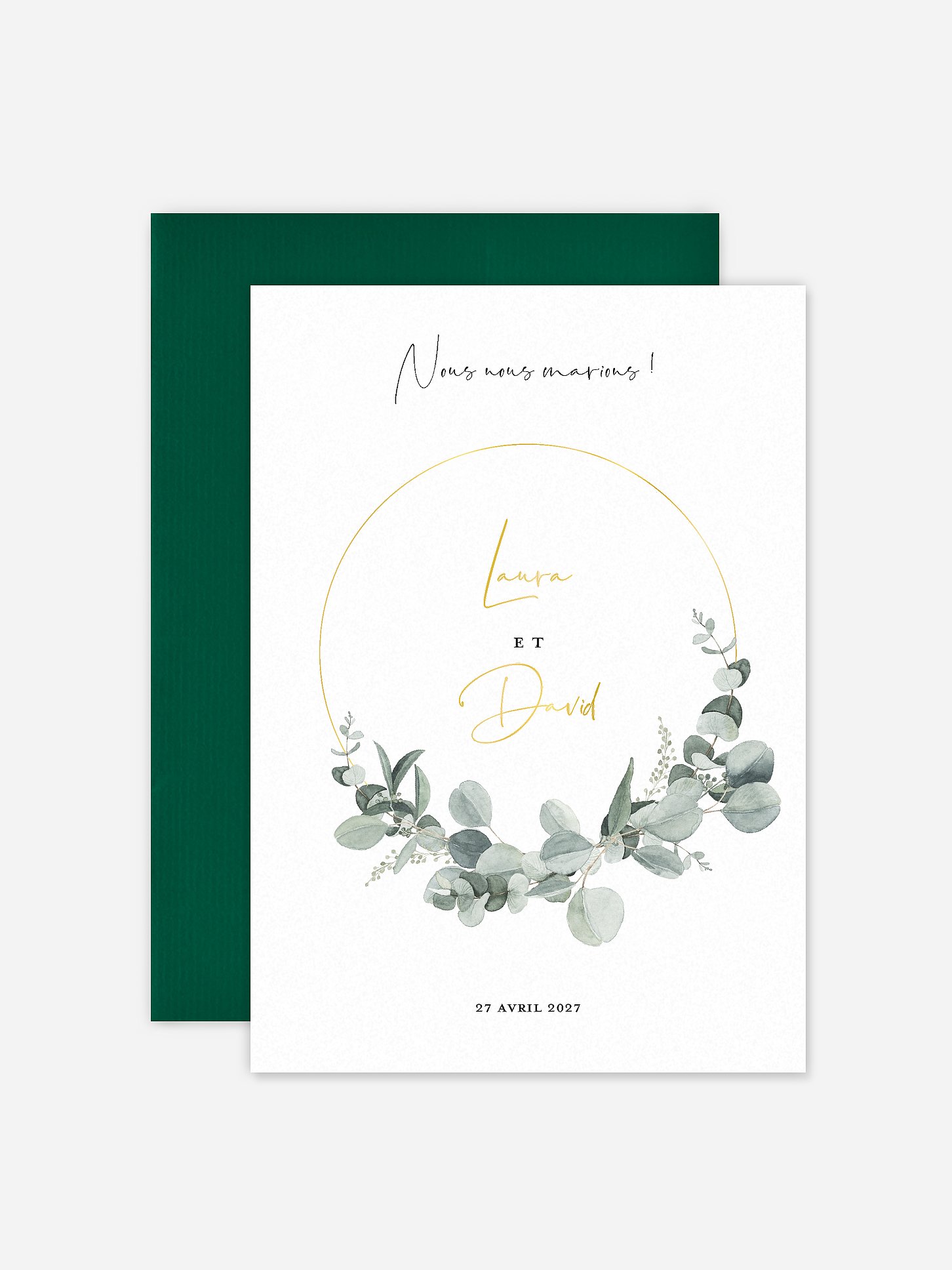 Faire-part de mariage Eucalyptus Love